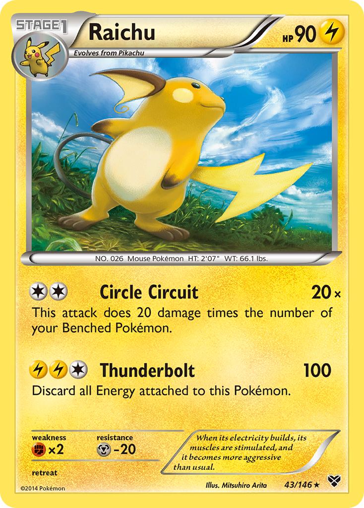 Raichu (43/146) [XY: Base Set] | Exor Games Truro