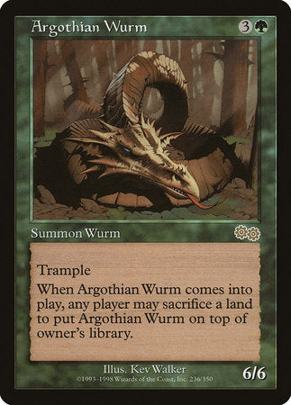 Argothian Wurm [Urza's Saga] | Exor Games Truro