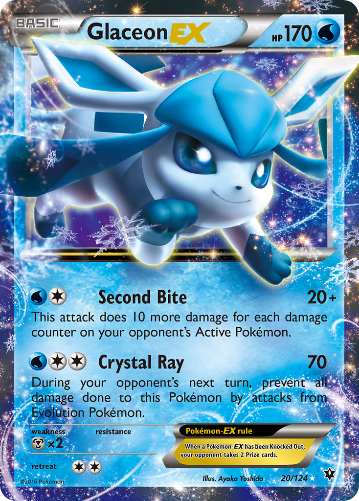 Glaceon EX (20/124) [XY: Fates Collide] | Exor Games Truro