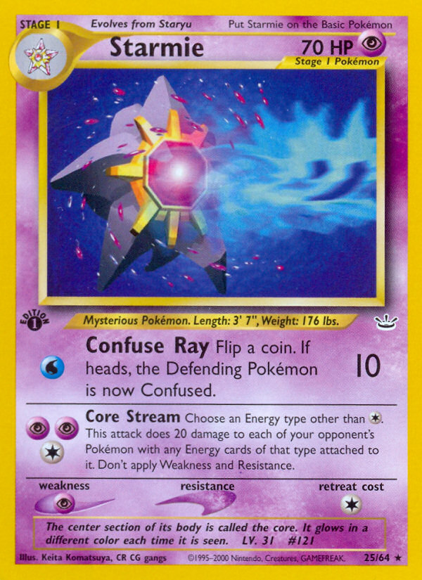 Starmie (25/64) [Neo Revelation 1st Edition] | Exor Games Truro