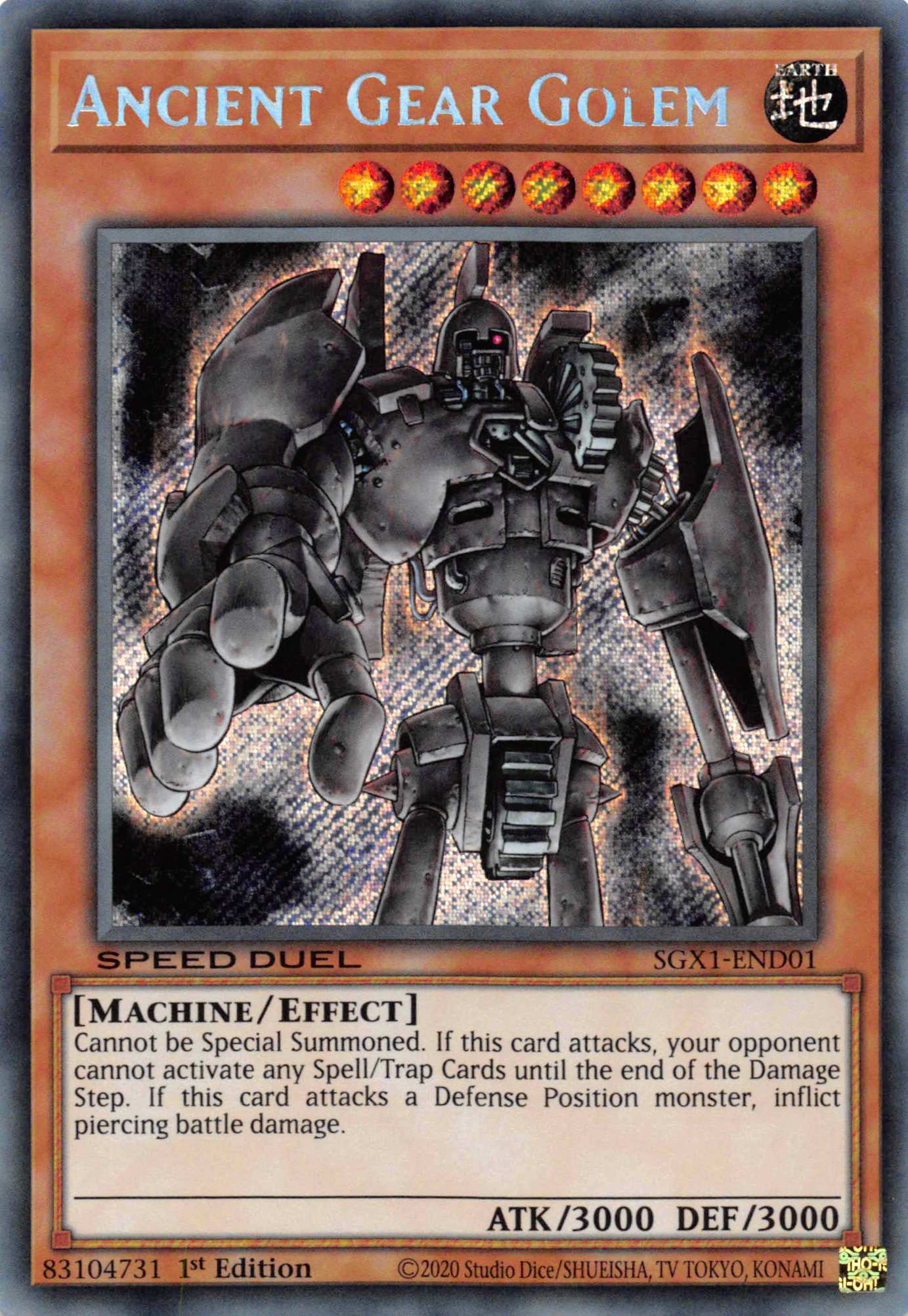 Ancient Gear Golem [SGX1-END01] Secret Rare | Exor Games Truro