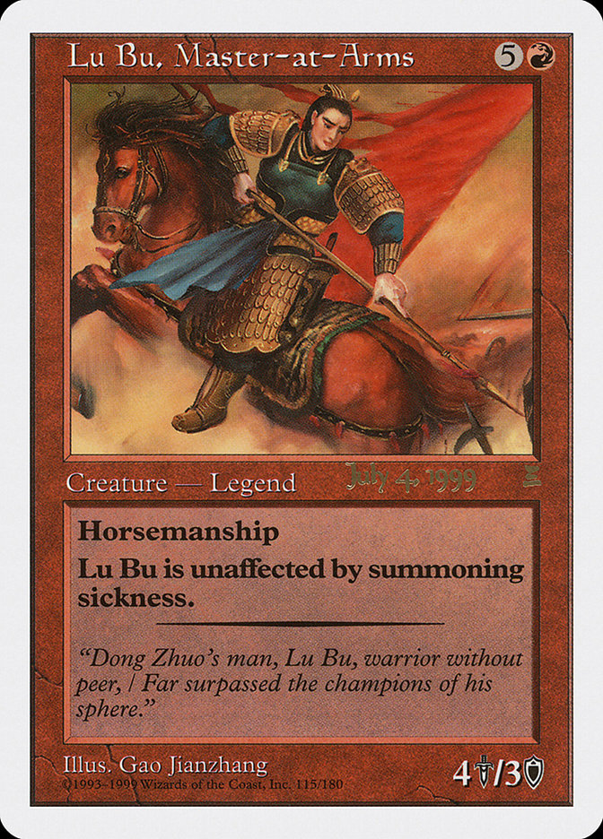Lu Bu, Master-at-Arms (July 4, 1999) [Portal Three Kingdoms Promos] | Exor Games Truro