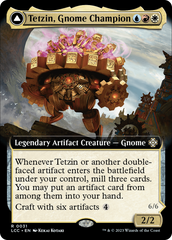 Tetzin, Gnome Champion // The Golden-Gear Colossus (Extended Art) [The Lost Caverns of Ixalan Commander] | Exor Games Truro