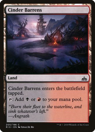 Cinder Barrens [Rivals of Ixalan] | Exor Games Truro