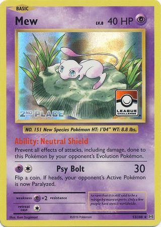 Mew (53/108) (League Promo 2nd Place) [XY: Evolutions] | Exor Games Truro