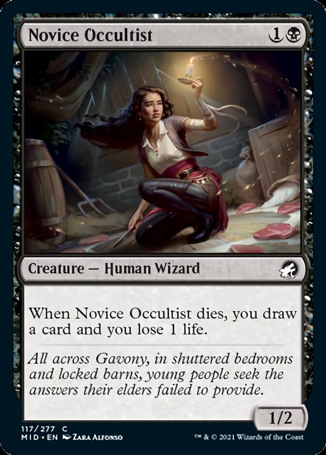 Novice Occultist [Innistrad: Midnight Hunt] | Exor Games Truro