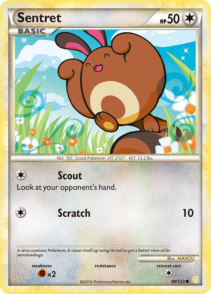 Sentret (80/123) [HeartGold & SoulSilver: Base Set] | Exor Games Truro