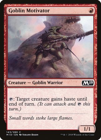 Goblin Motivator [Core Set 2019] | Exor Games Truro