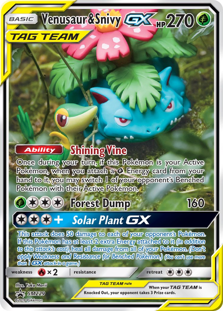 Venusaur & Snivy GX (SM229) [Sun & Moon: Black Star Promos] | Exor Games Truro