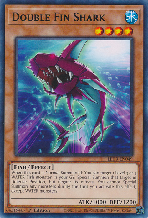 Double Fin Shark [LED9-EN049] Rare | Exor Games Truro