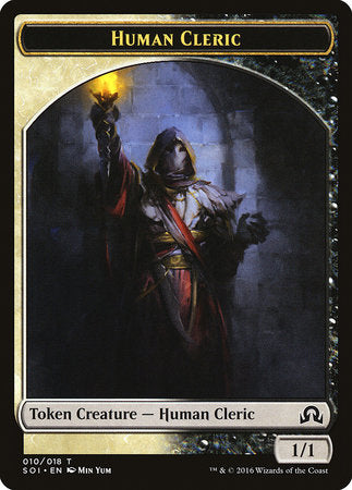 Human Cleric Token [Shadows over Innistrad Tokens] | Exor Games Truro