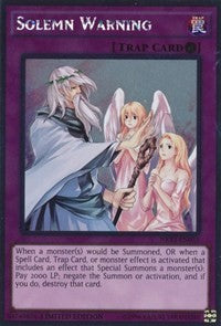 Solemn Warning [NKRT-EN035] Platinum Rare | Exor Games Truro