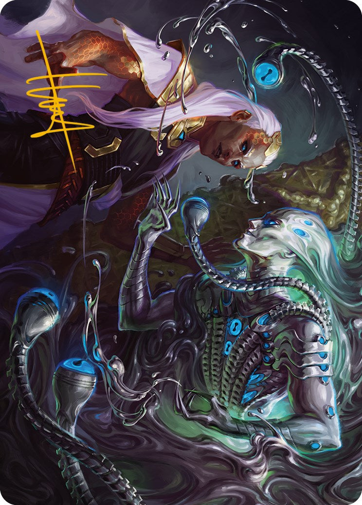 Mirage Mockery Art Card (Gold-Stamped Signature) [Phyrexia: All Will Be One Art Series] | Exor Games Truro