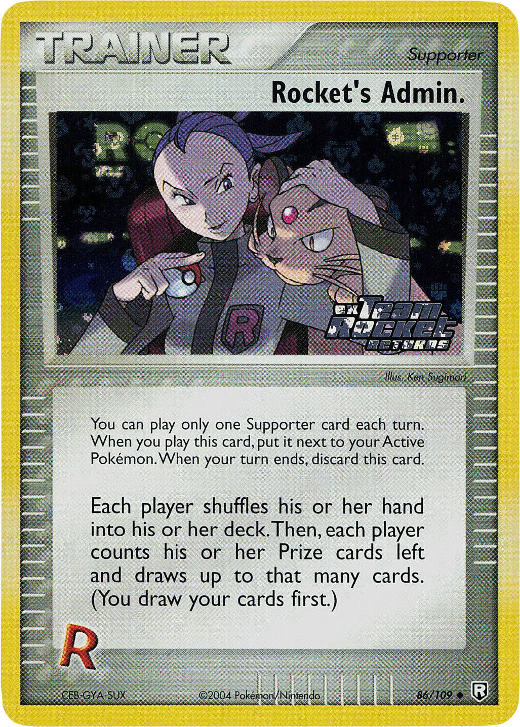 Rocket's Admin. (86/109) (Stamped) [EX: Team Rocket Returns] | Exor Games Truro