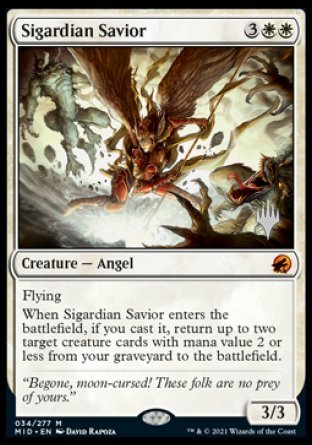 Sigardian Savior (Promo Pack) [Innistrad: Midnight Hunt Promos] | Exor Games Truro