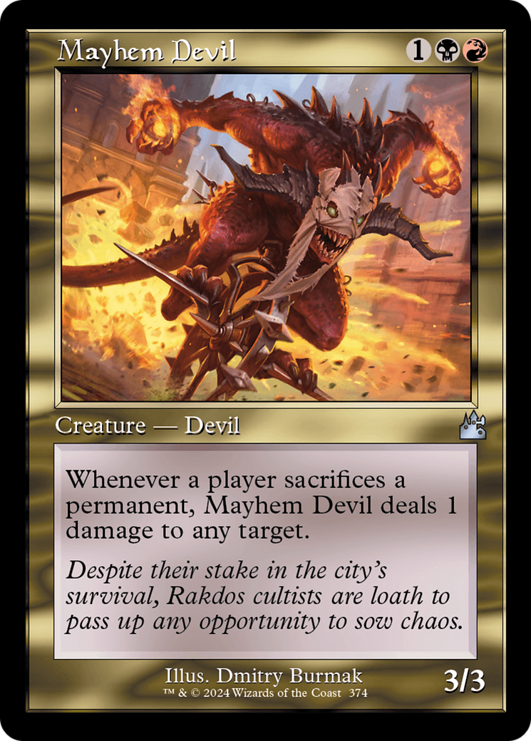 Mayhem Devil (Retro Frame) [Ravnica Remastered] | Exor Games Truro