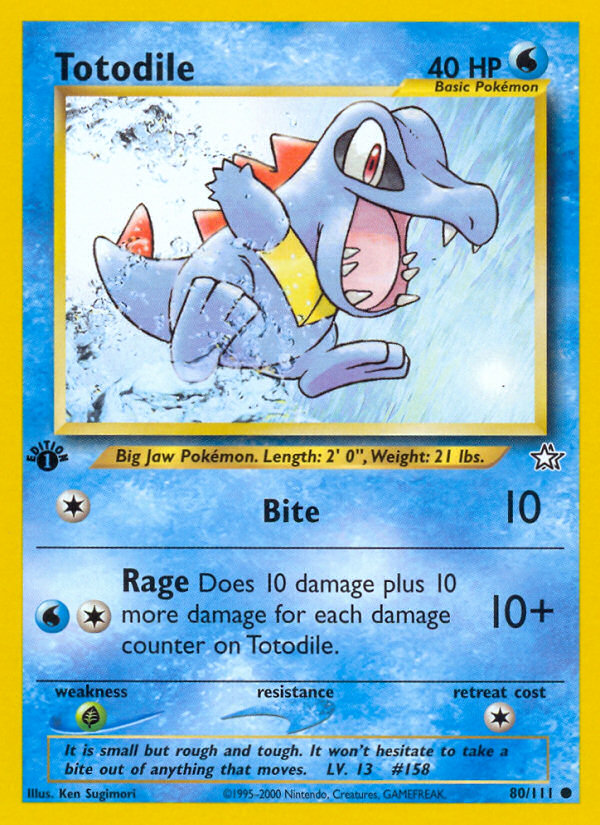 Totodile (80/111) [Neo Genesis 1st Edition] | Exor Games Truro