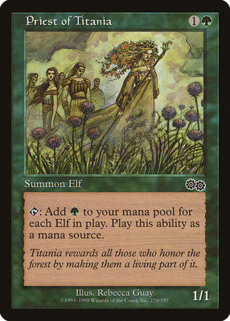 Priest of Titania [Urza's Saga] | Exor Games Truro