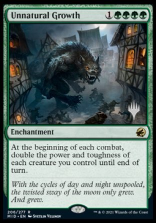 Unnatural Growth (Promo Pack) [Innistrad: Midnight Hunt Promos] | Exor Games Truro