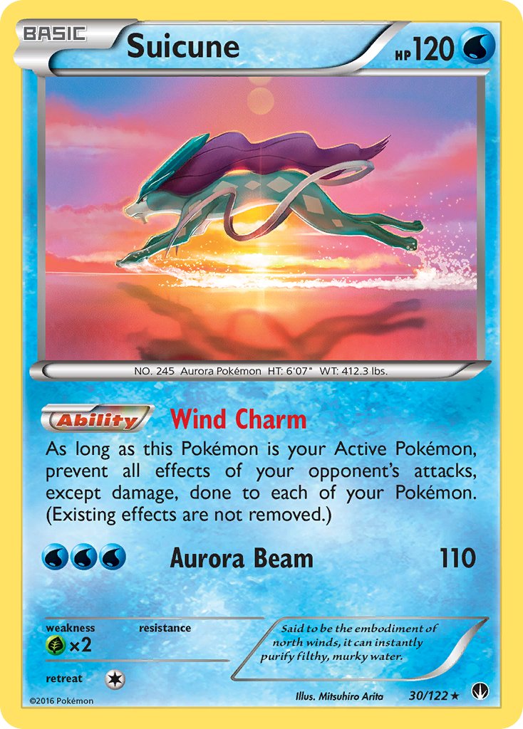 Suicune (30/122) (Cosmos Holo) (Blister Exclusive) [XY: BREAKpoint] | Exor Games Truro