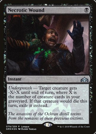 Necrotic Wound [Guilds of Ravnica Promos] | Exor Games Truro