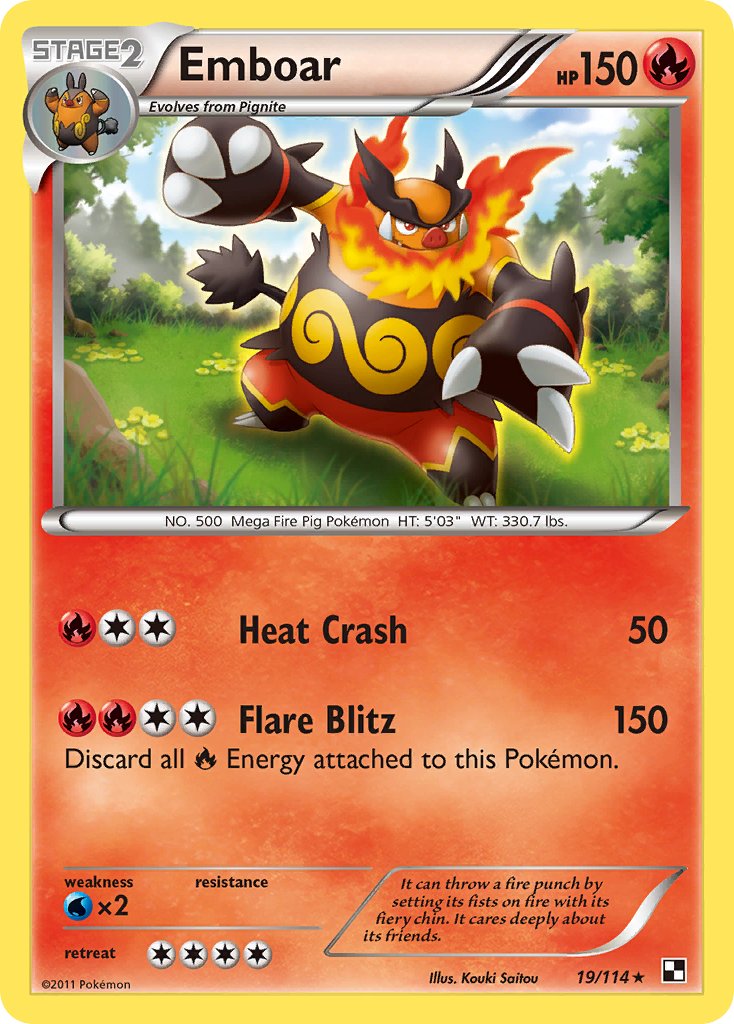 Emboar (19/114) (Theme Deck Exclusive) [Black & White: Base Set] | Exor Games Truro