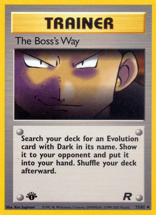 The Boss's Way (73/82) [Team Rocket 1st Edition] | Exor Games Truro