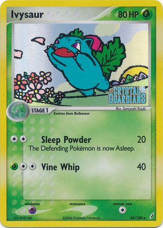 Ivysaur (34/100) (Stamped) [EX: Crystal Guardians] | Exor Games Truro