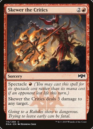 Skewer the Critics [Ravnica Allegiance] | Exor Games Truro
