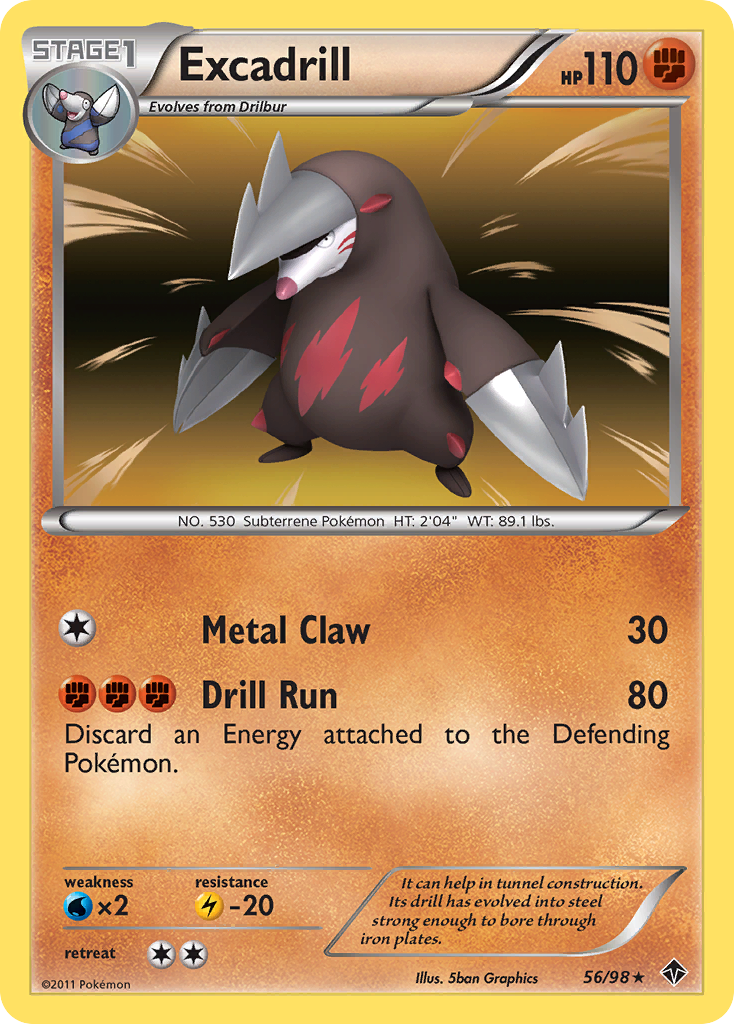 Excadrill (56/98) [Black & White: Emerging Powers] | Exor Games Truro