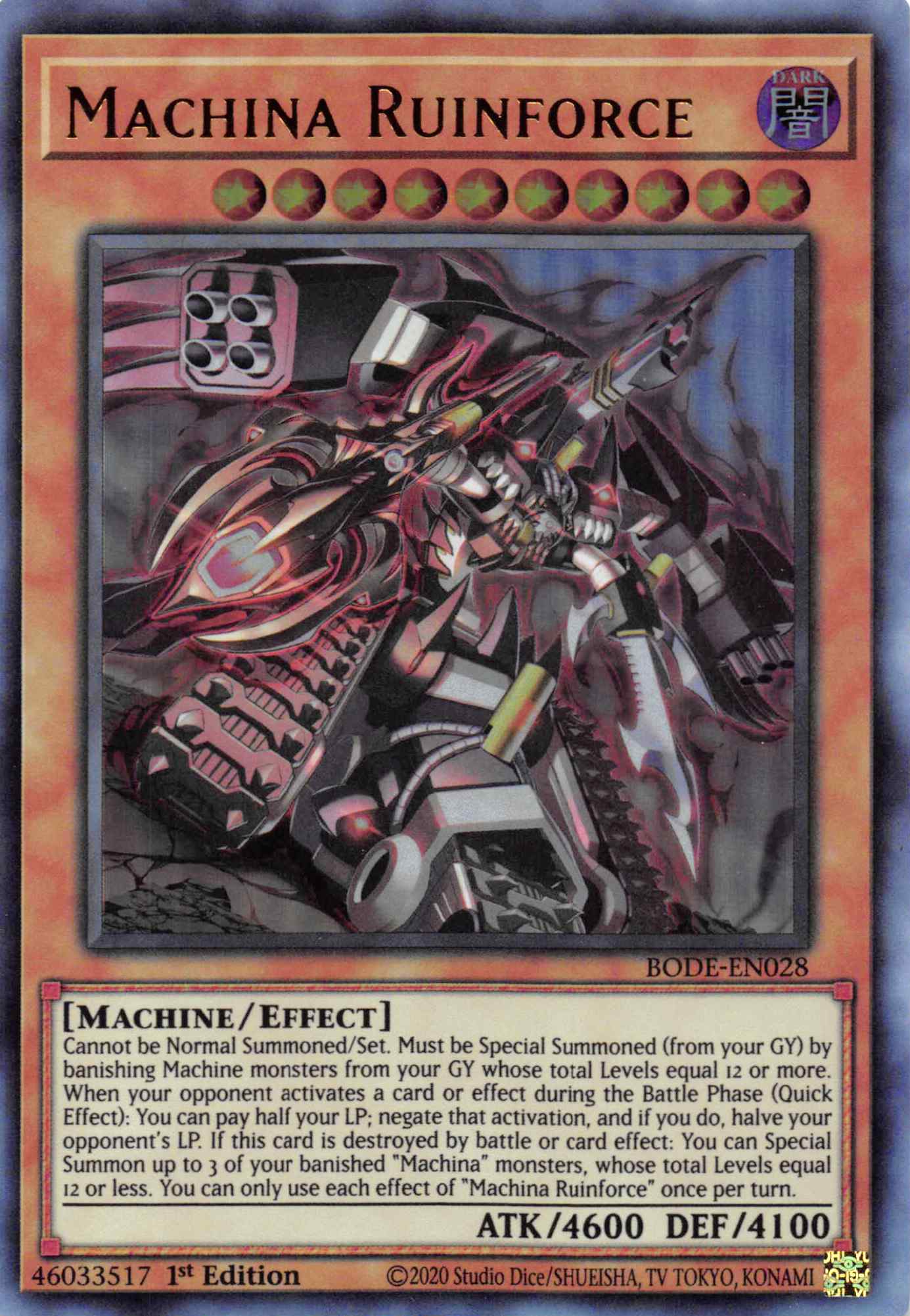 Machina Ruinforce [BODE-EN028] Ultra Rare | Exor Games Truro