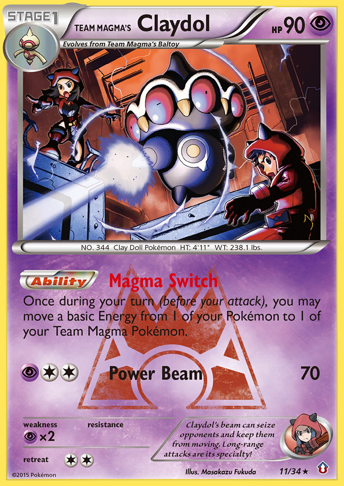 Team Magma's Claydol (11/34) [XY: Double Crisis] | Exor Games Truro