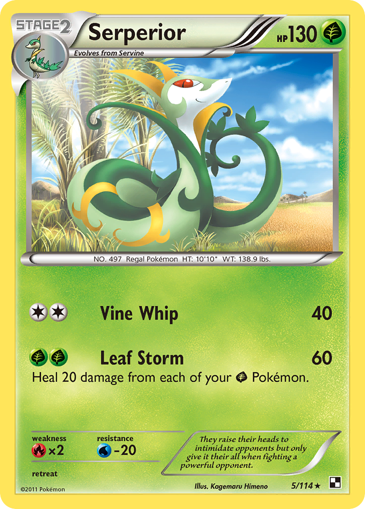 Serperior (5/114) (Green Tornado) (Theme Deck Exclusive) [Black & White: Base Set] | Exor Games Truro