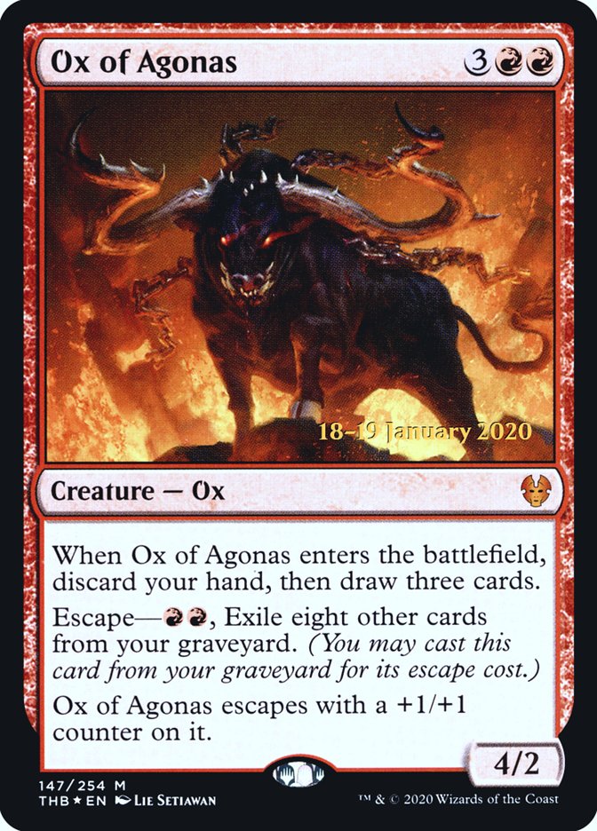 Ox of Agonas [Theros Beyond Death Prerelease Promos] | Exor Games Truro