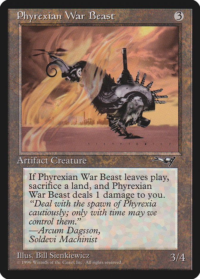 Phyrexian War Beast (Signature on Right) [Alliances] | Exor Games Truro