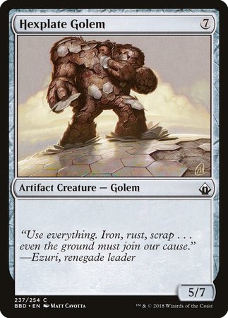 Hexplate Golem [Battlebond] | Exor Games Truro