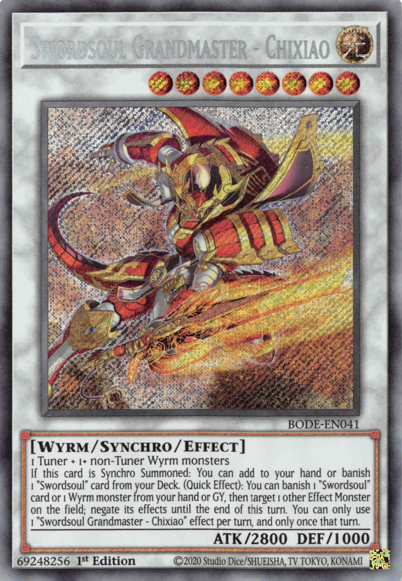 Swordsoul Grandmaster - Chixiao [BODE-EN041] Secret Rare | Exor Games Truro
