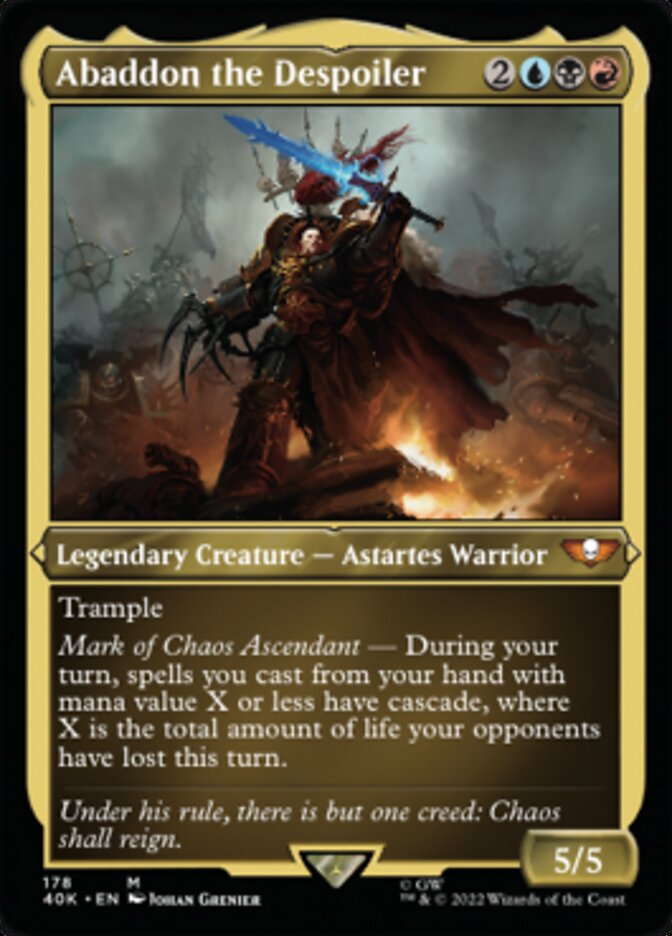 Abaddon the Despoiler (Display Commander) (Surge Foil) [Universes Beyond: Warhammer 40,000] | Exor Games Truro