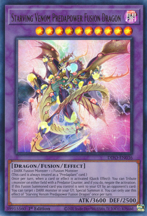 Starving Venom Predapower Fusion Dragon [DIFO-EN036] Ultra Rare | Exor Games Truro