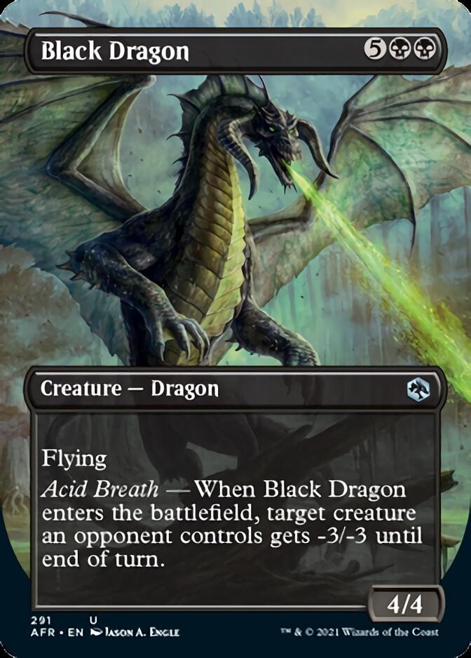 Black Dragon (Borderless Alternate Art) [Dungeons & Dragons: Adventures in the Forgotten Realms] | Exor Games Truro