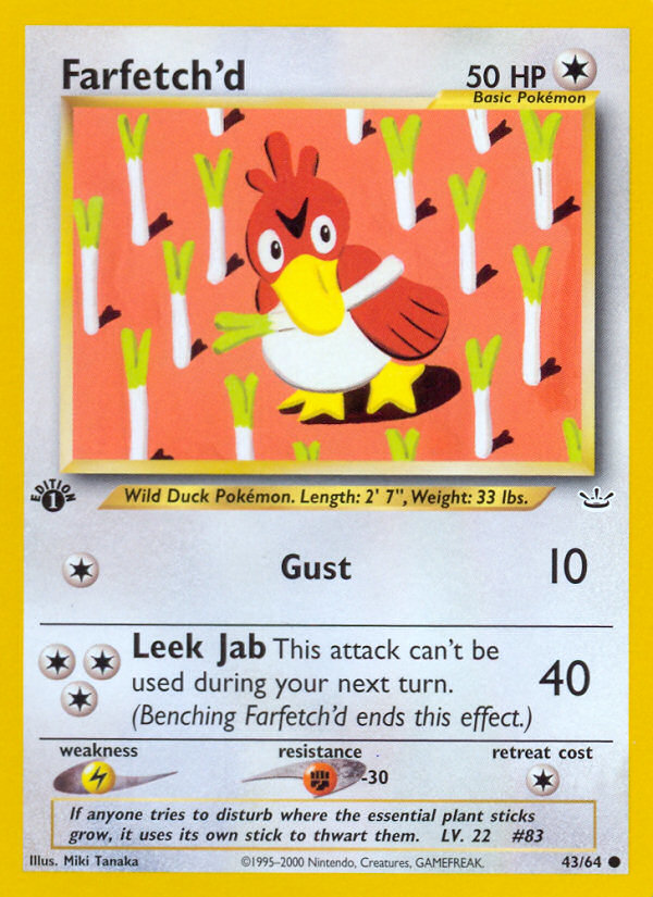 Farfetch'd (43/64) [Neo Revelation 1st Edition] | Exor Games Truro