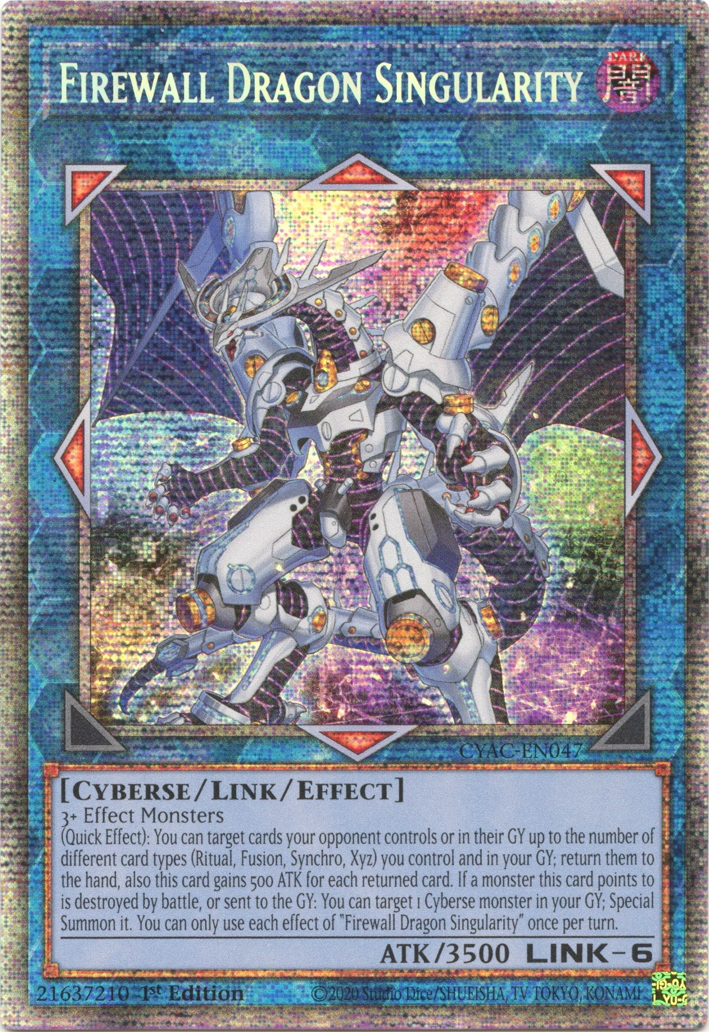Firewall Dragon Singularity [CYAC-EN047] Starlight Rare | Exor Games Truro