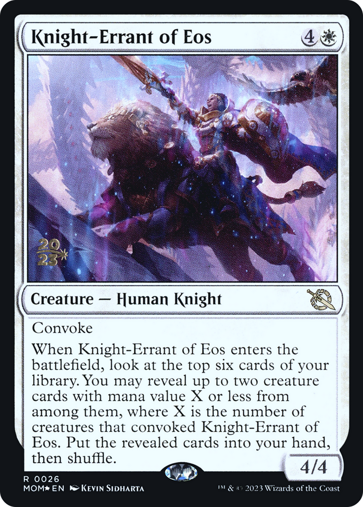 Knight-Errant of Eos [March of the Machine Prerelease Promos] | Exor Games Truro