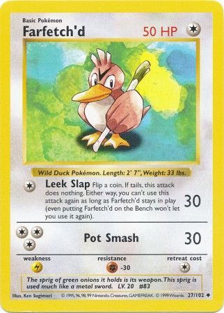 Farfetch'd (27/102) [Base Set Shadowless Unlimited] | Exor Games Truro