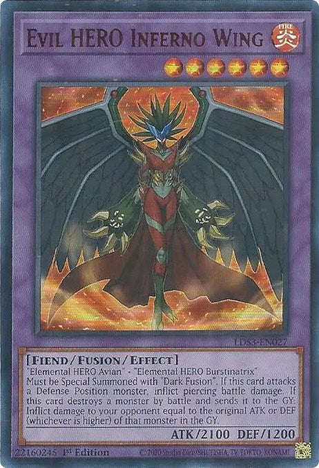 Evil HERO Inferno Wing (Red) [LDS3-EN027] Ultra Rare | Exor Games Truro