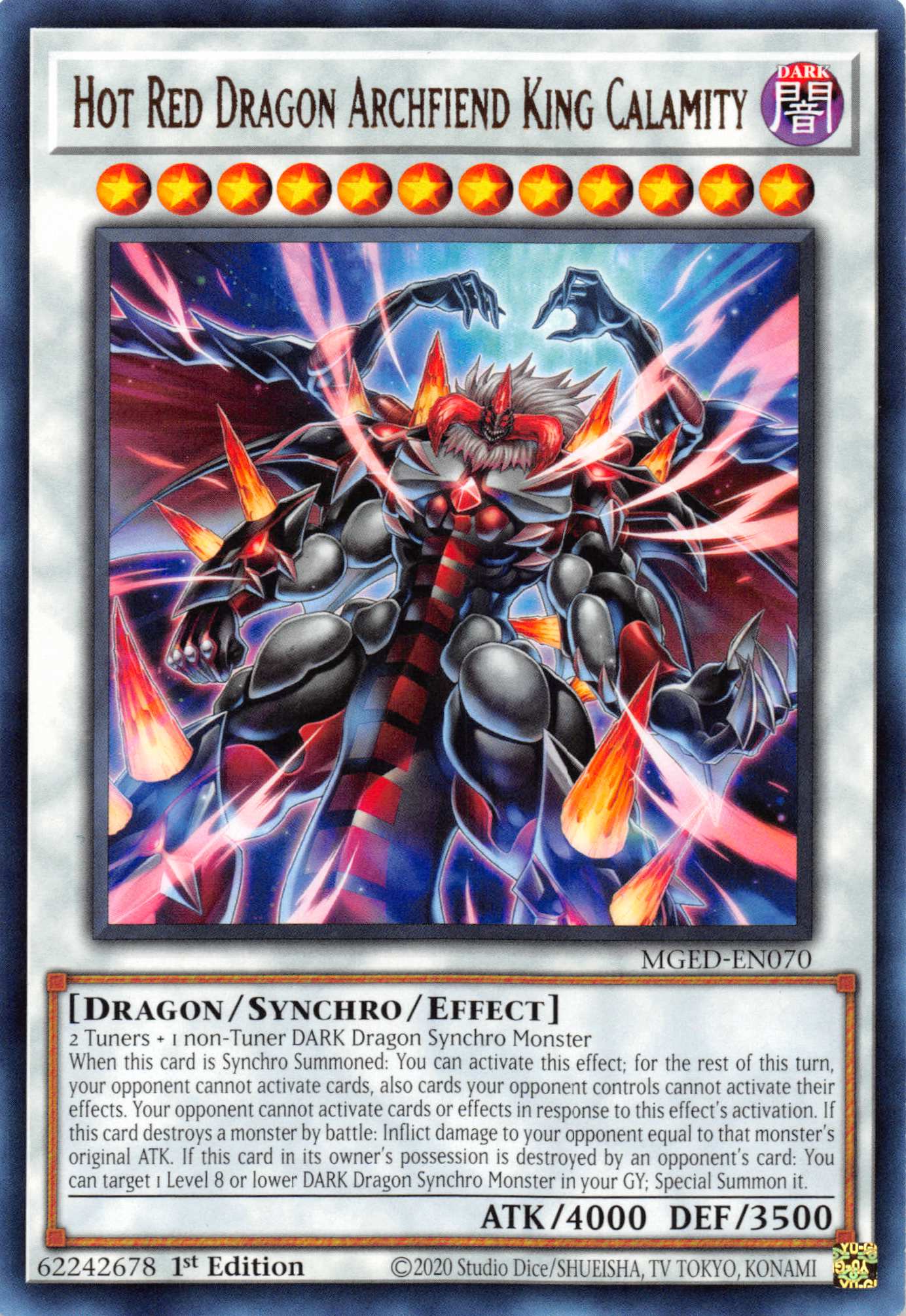 Hot Red Dragon Archfiend King Calamity [MGED-EN070] Rare | Exor Games Truro