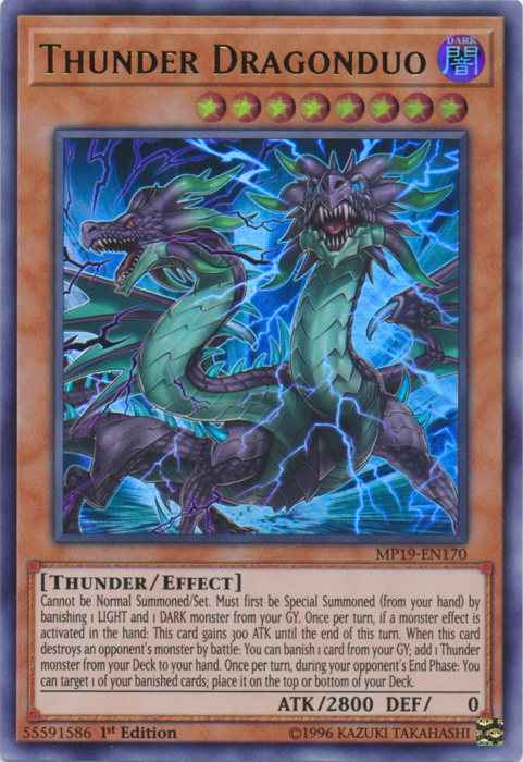 Thunder Dragonduo [MP19-EN170] Ultra Rare | Exor Games Truro