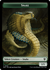 Snake // Morph Double-Sided Token [Murders at Karlov Manor Commander Tokens] | Exor Games Truro