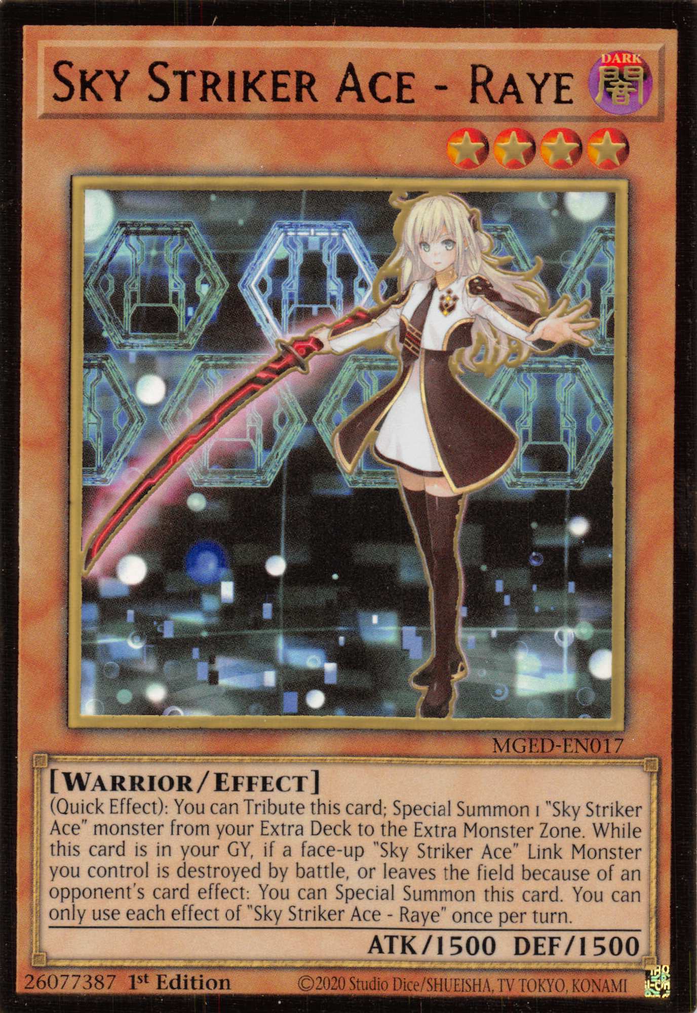 Sky Striker Ace - Raye [MGED-EN017] Gold Rare | Exor Games Truro