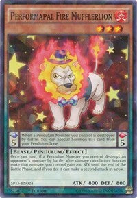 Performapal Fire Mufflerlion [SP15-EN024] Shatterfoil Rare | Exor Games Truro